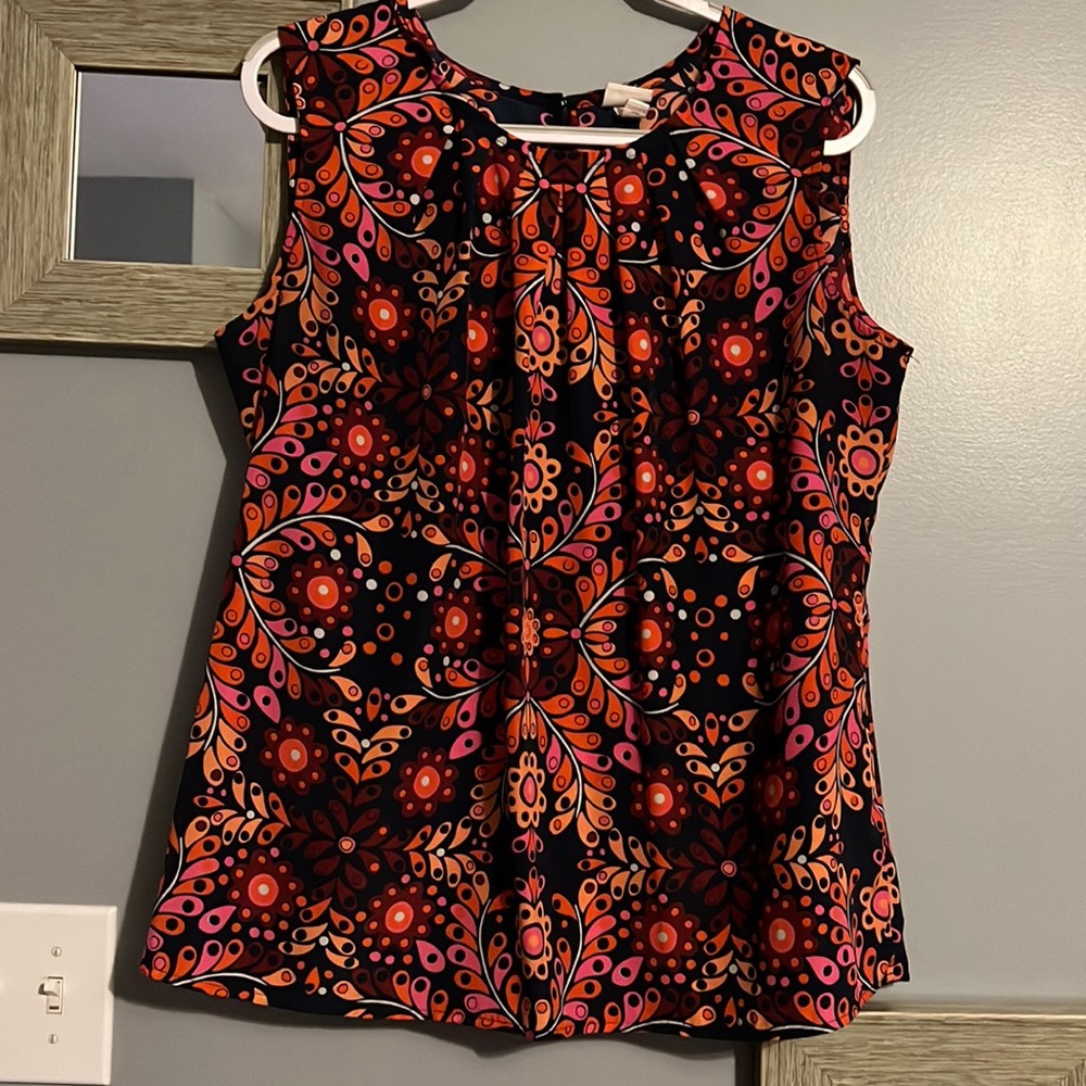 Paisley sleeveless blouse